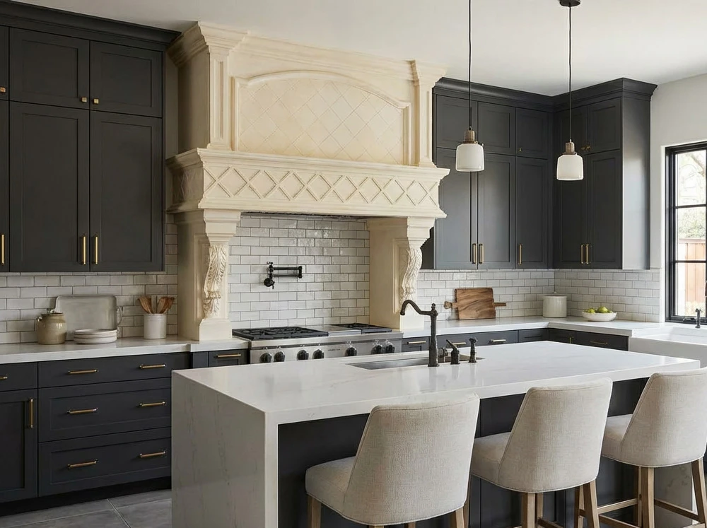 Custom Stone Kitchen Hoods