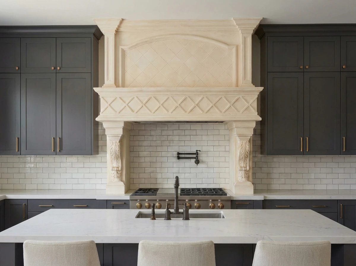 Custom Cast Stone Kitchen Hood H-001