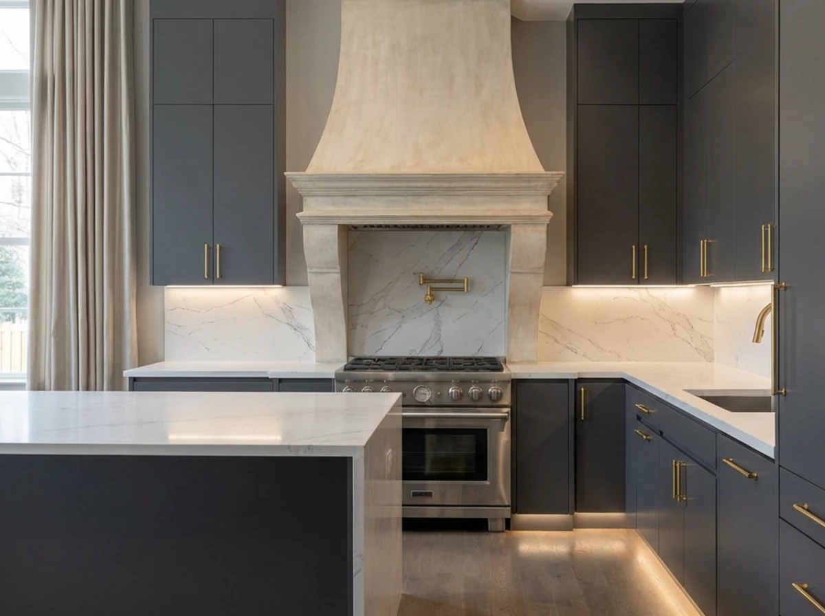 Custom Cast Stone Kitchen Hood H-002