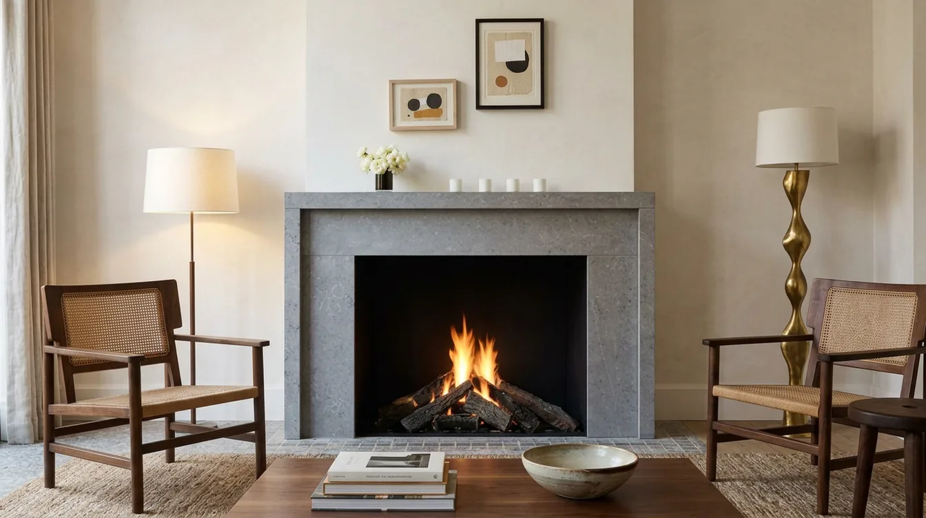 Custom Cast Stone Mantel M-054