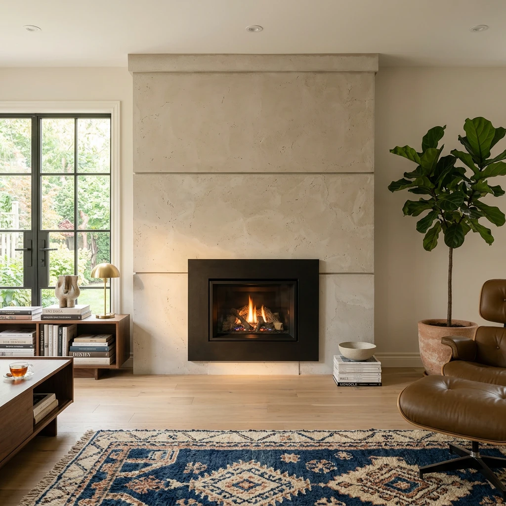 Custom Cast Stone Mantel M-026