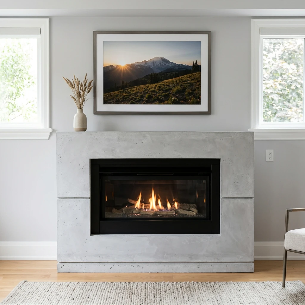 Custom Cast Stone Mantel M-028