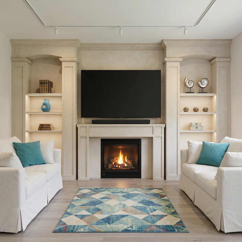 Custom Cast Stone Mantel M-012