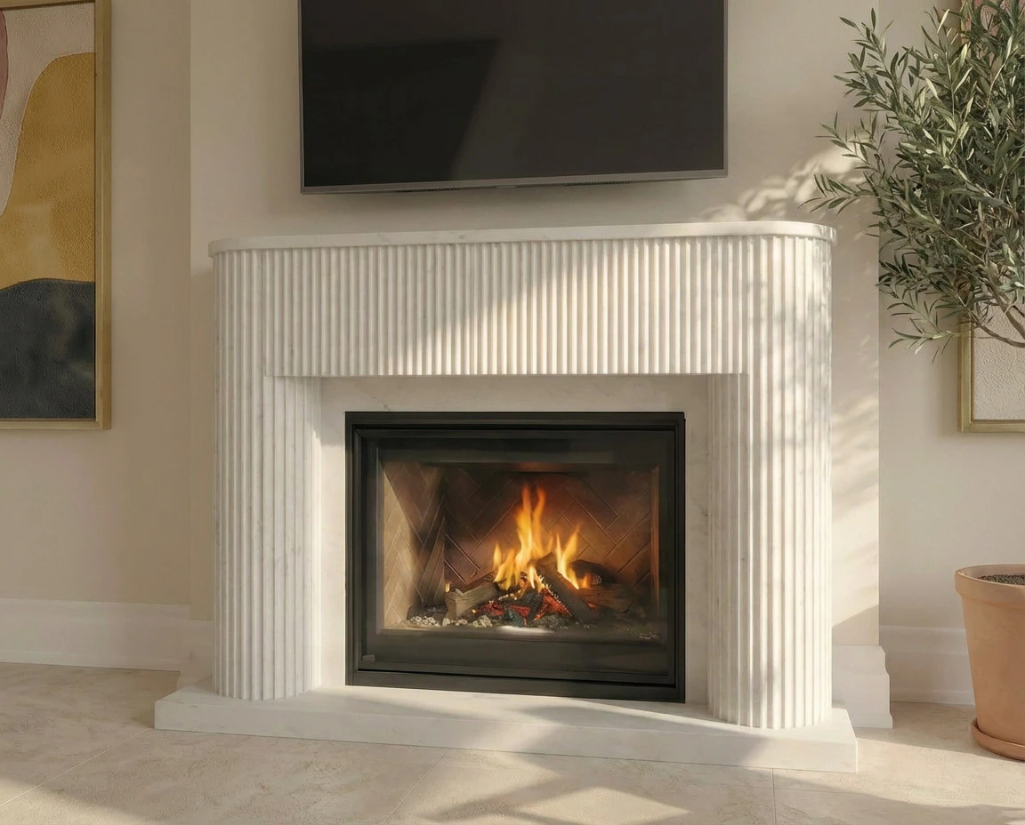 Custom Cast Stone Mantel M-001