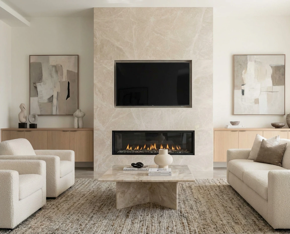 Custom Cast Stone Mantel M-006