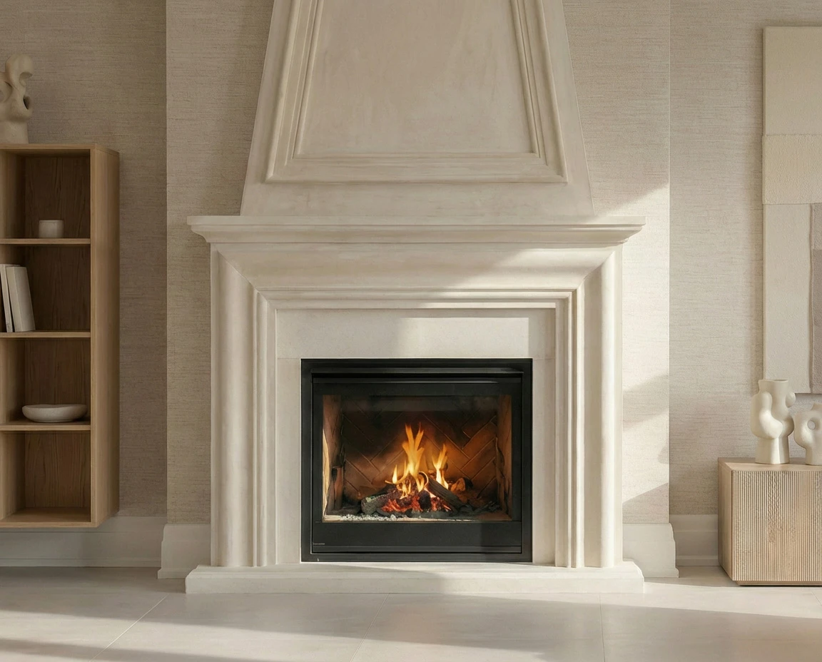 Custom Cast Stone Mantel M-008