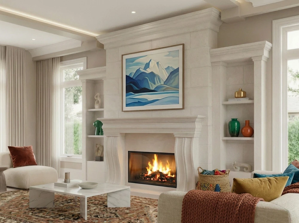 Custom Cast Stone Mantels